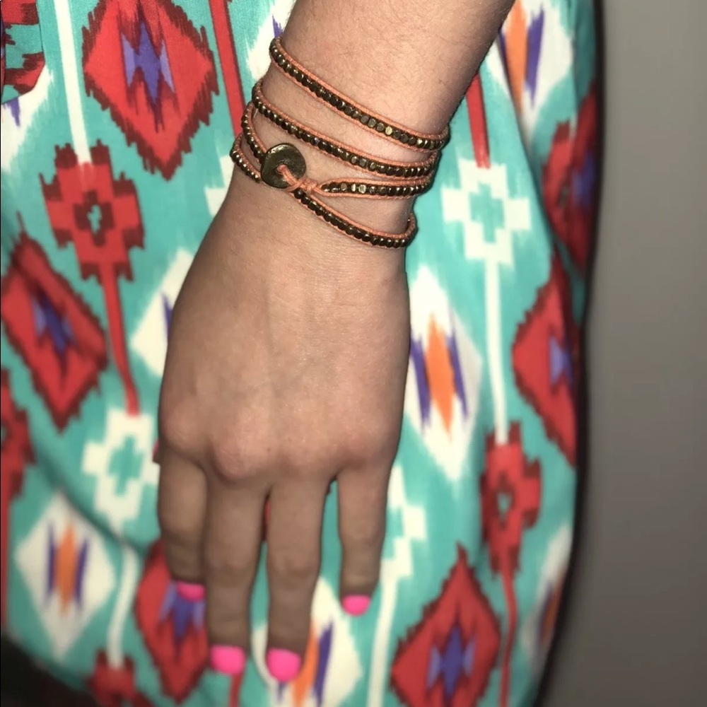 Burnt orange wrap bracelet
